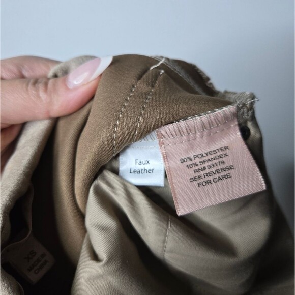 NWT Philosophy Neutral Faux Suede Skinny Pants Fall Office Work Preppy Size XS - Picture 7 of 8